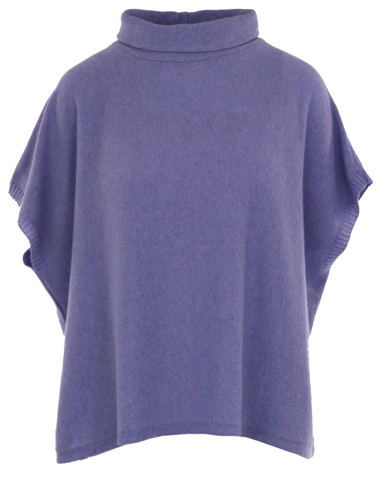 Classic Cashmere Blend Tunic: Denim Blue