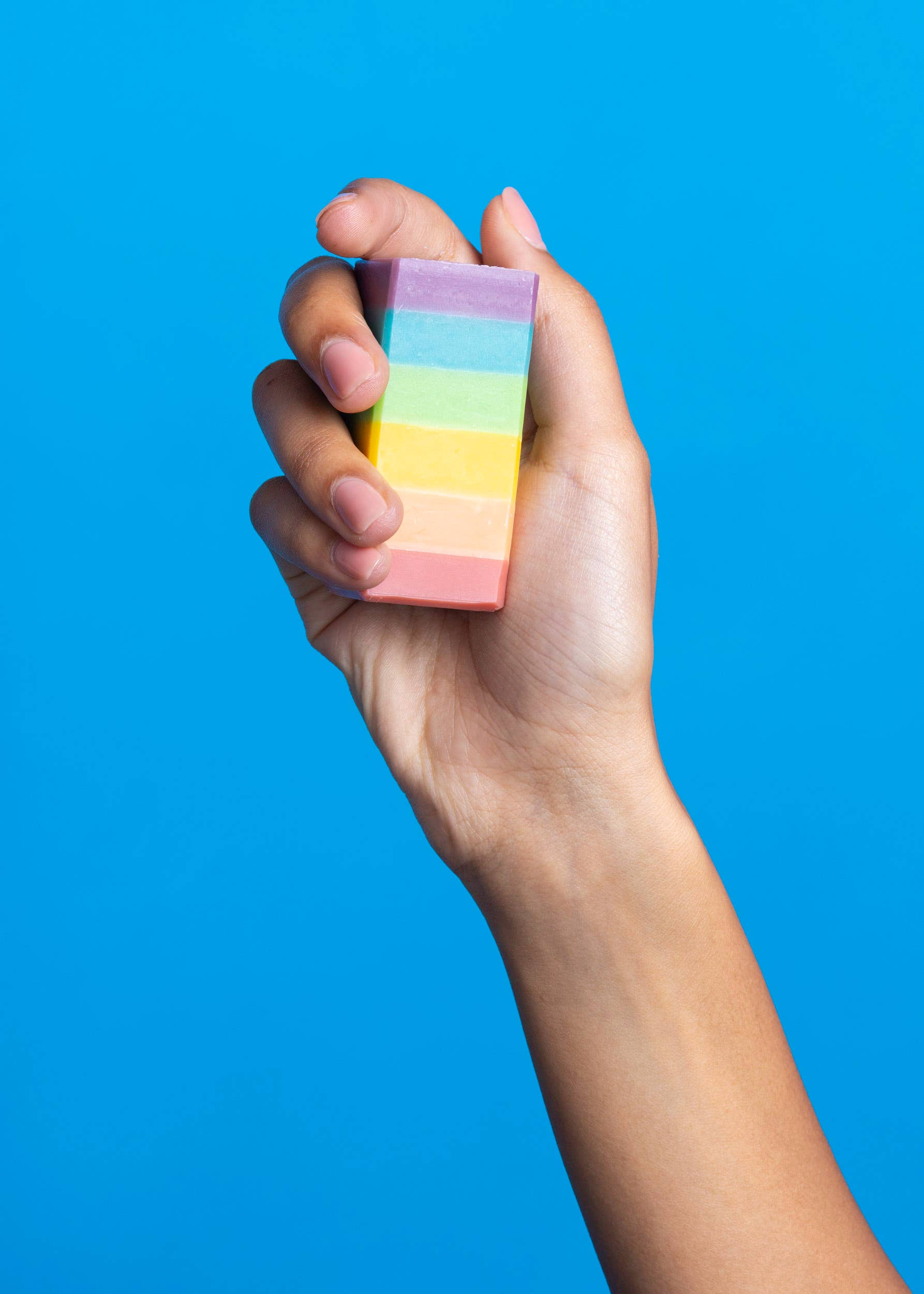 Rainbow - Cold-process Soap Bar (Lemongrass & Neroli): 160 g large