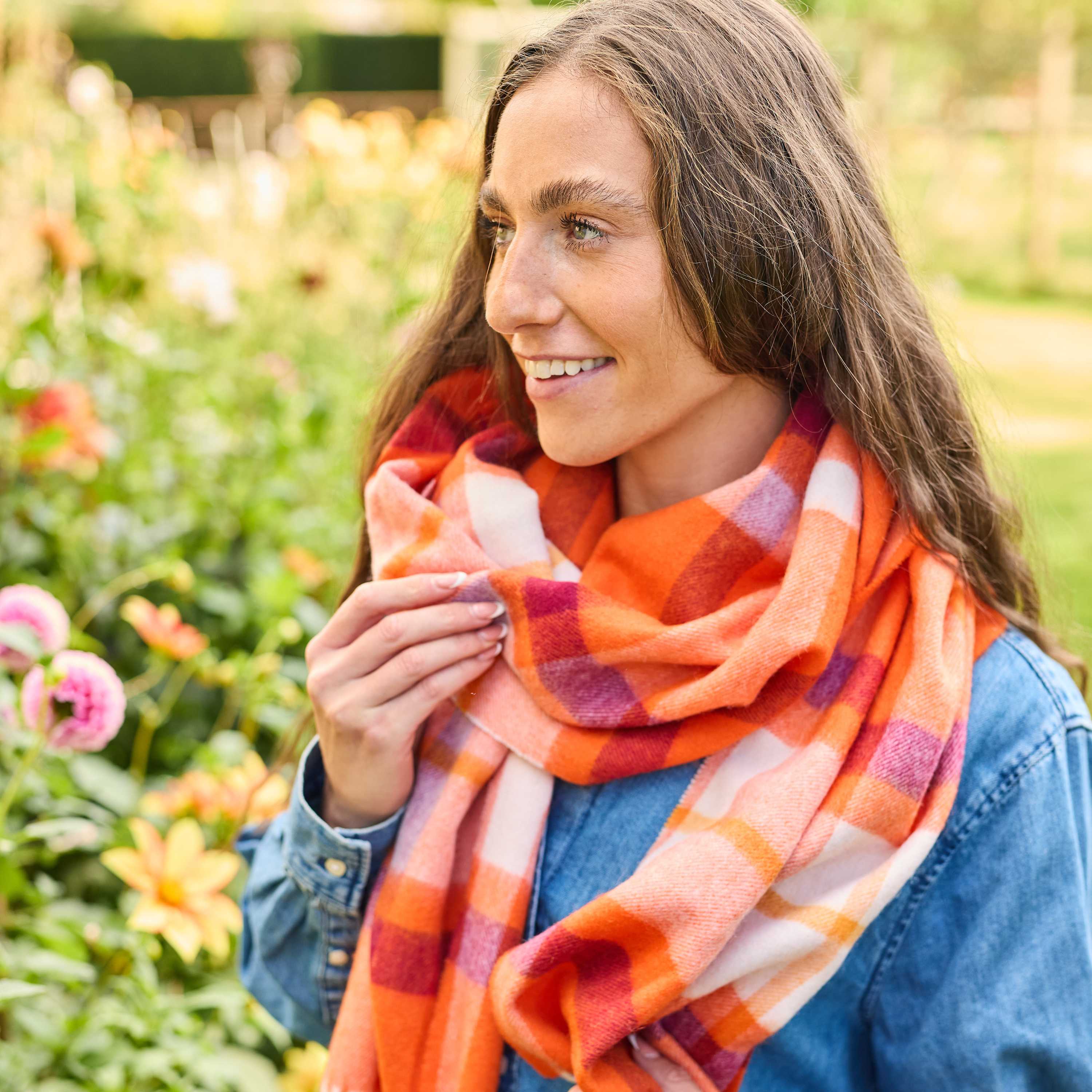 Limited Edition: Lambswool Scarf Autumn Check