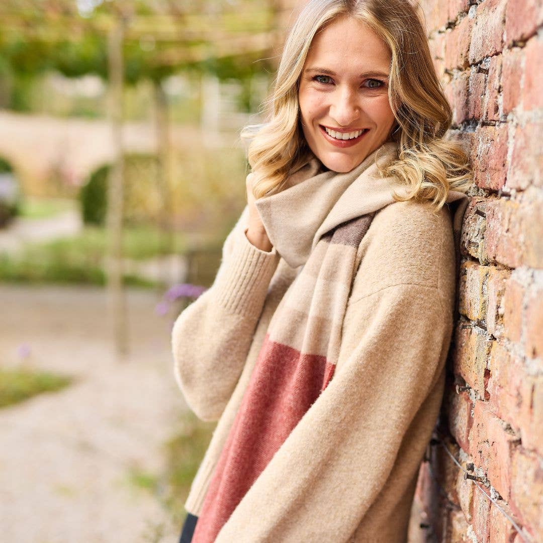 Lambswool Stripe Scarf : Canary