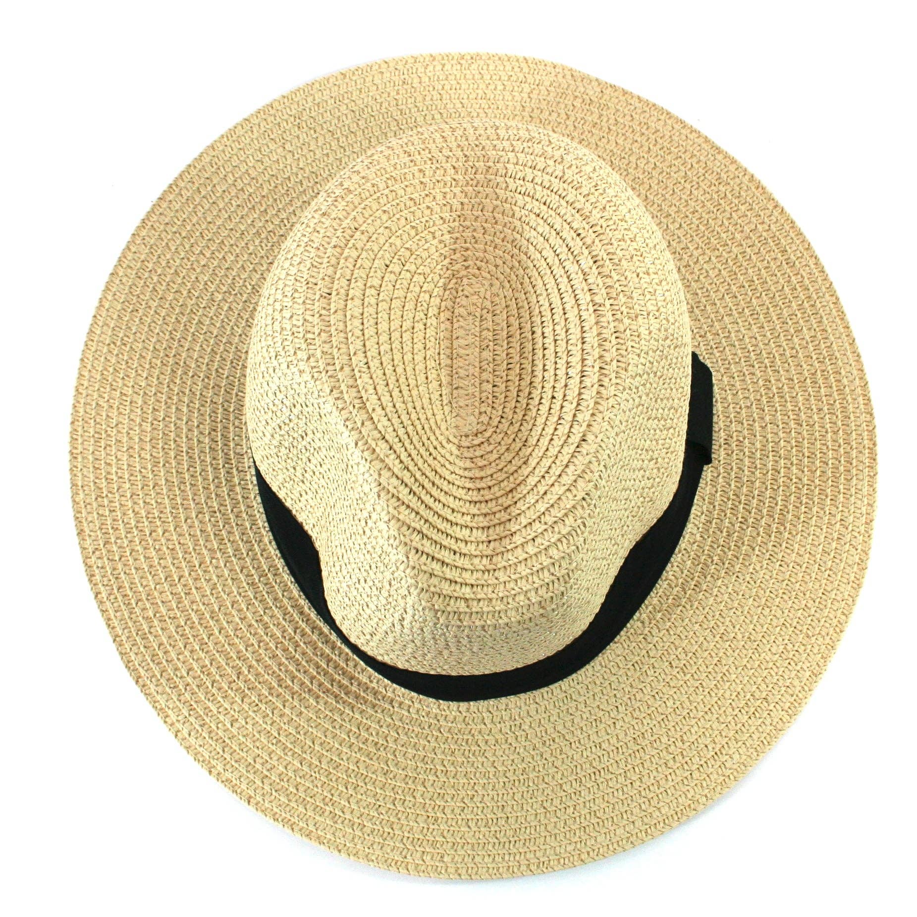 Panama Style Foldable Sun Hat in Bag  - Medium (57cm)