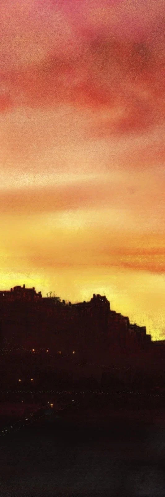 Edinburgh Sunset Triptych | Statement Interior Wall Art from Scotland - All Prints