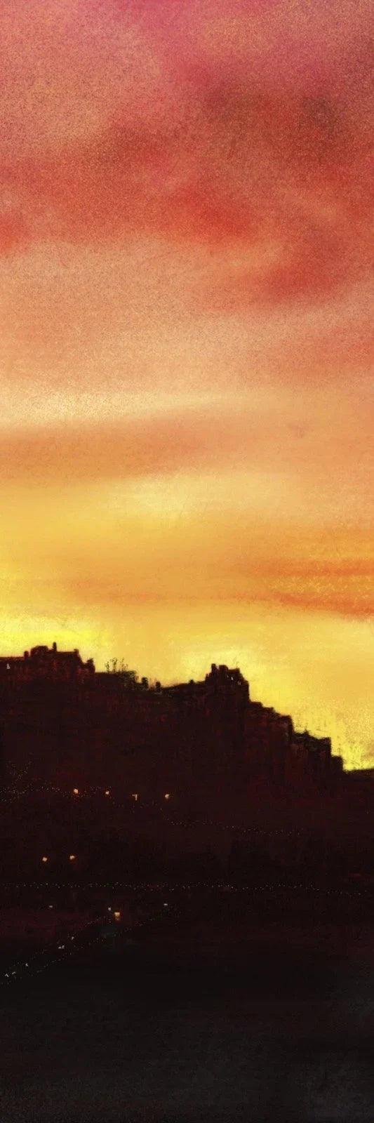 Edinburgh Sunset Triptych  | Statement Interior Wall Art from Scotland