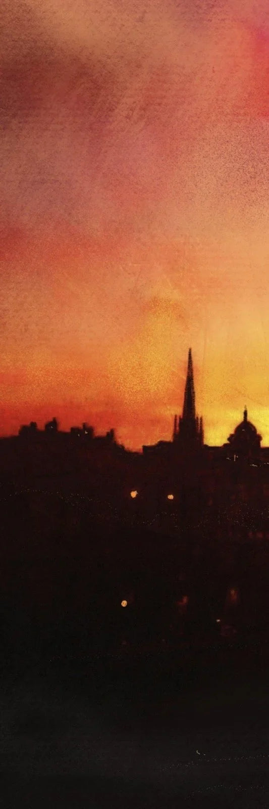 Edinburgh Sunset Triptych  | Statement Interior Wall Art from Scotland