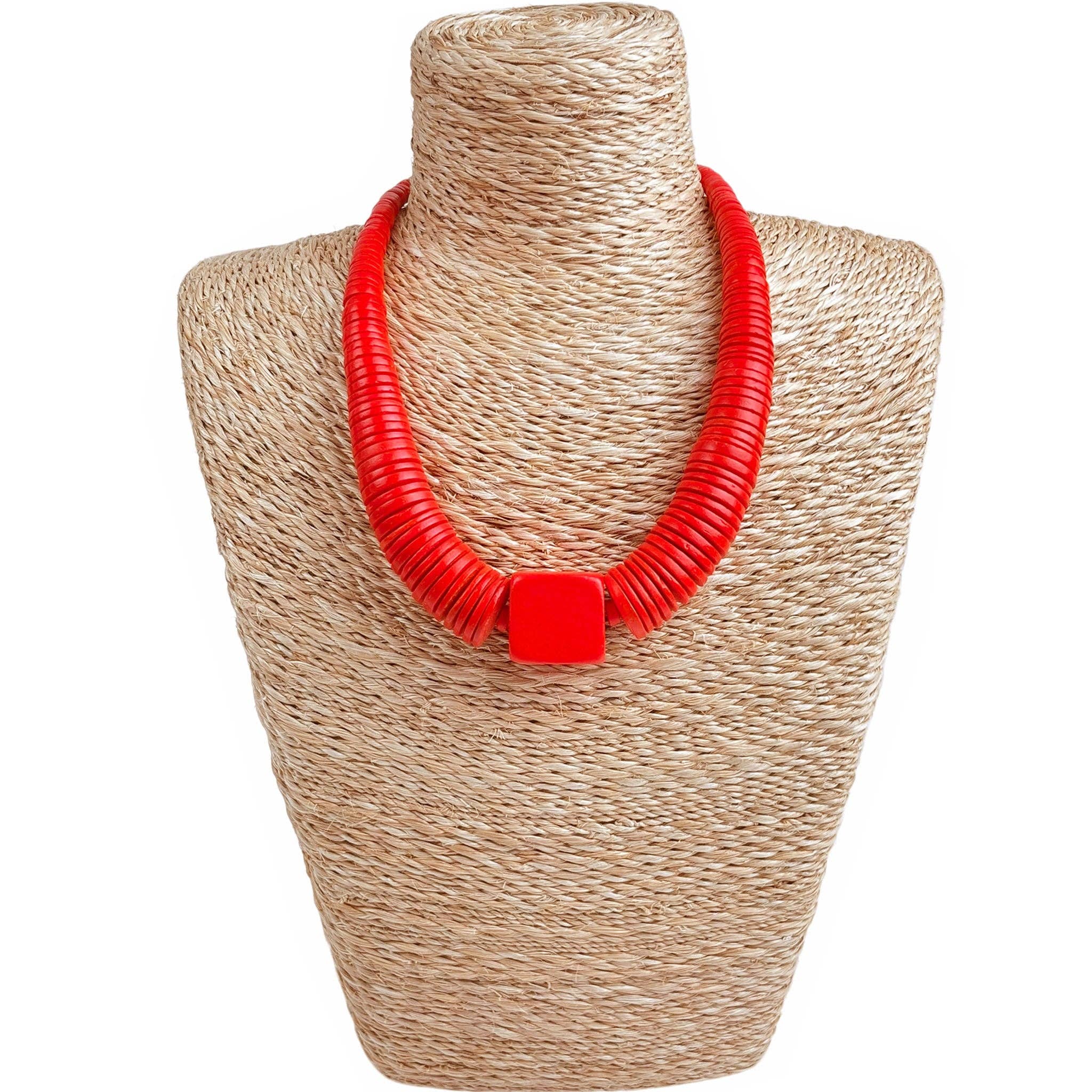 Square Pendant Necklace (x3 colours): Denim Blue