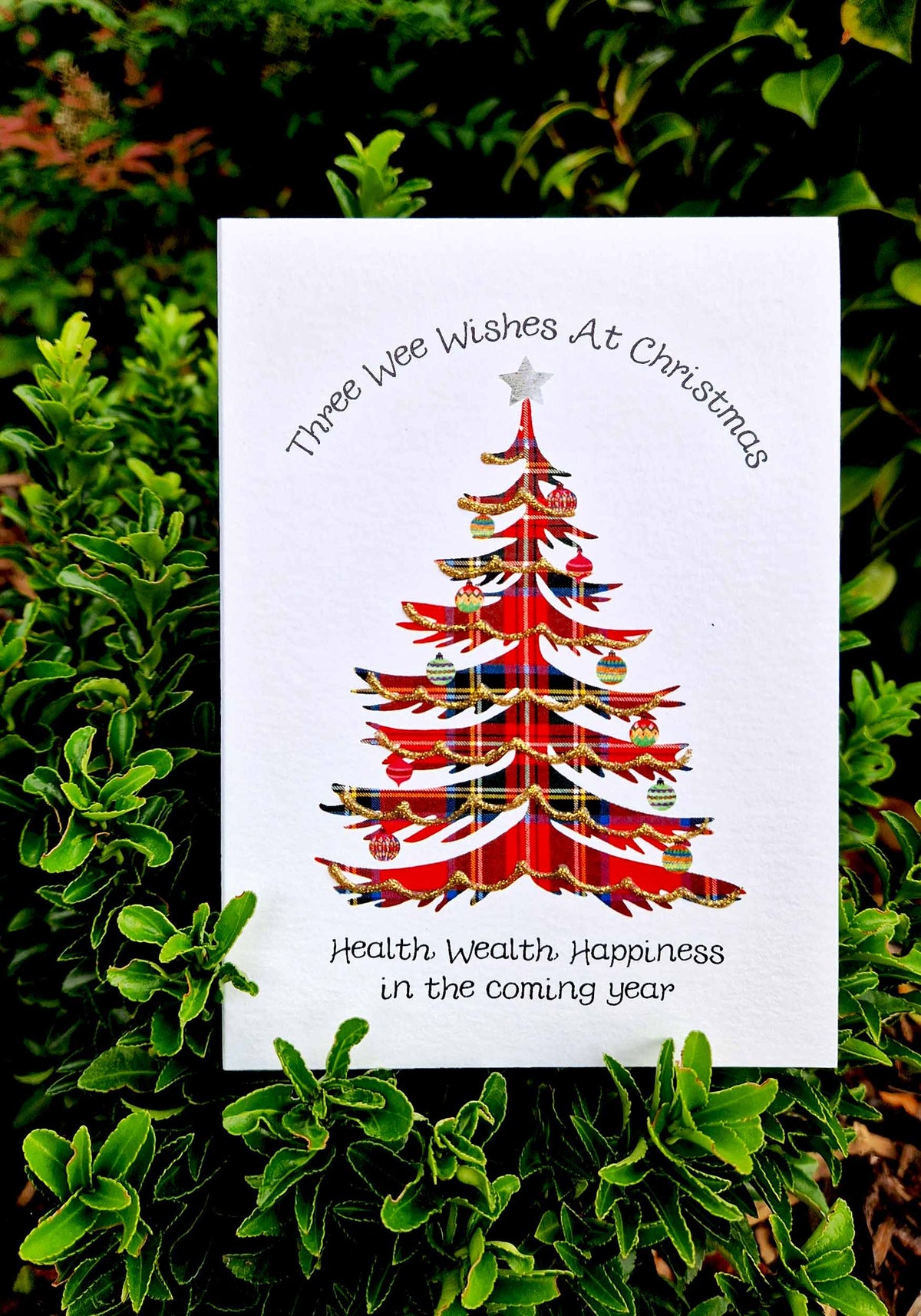 Christmas Tree Three Wee Wishes Card WWXM204
