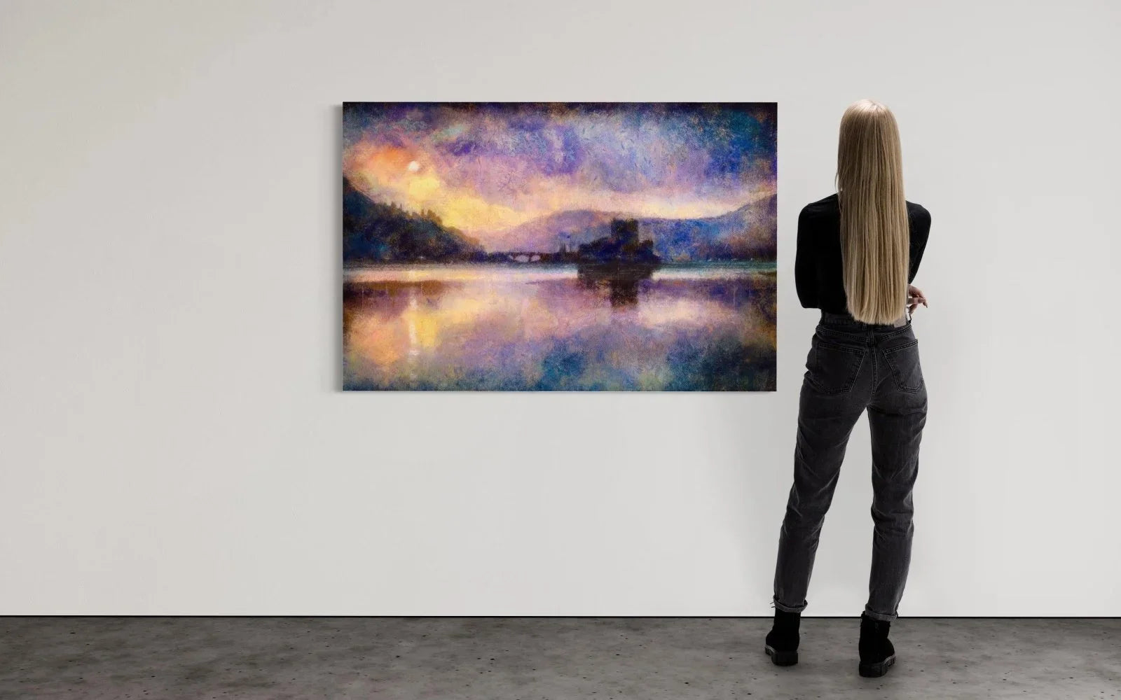 Eilean Donan Castle Moonlight  | Statement Interior Wall Art from Scotland