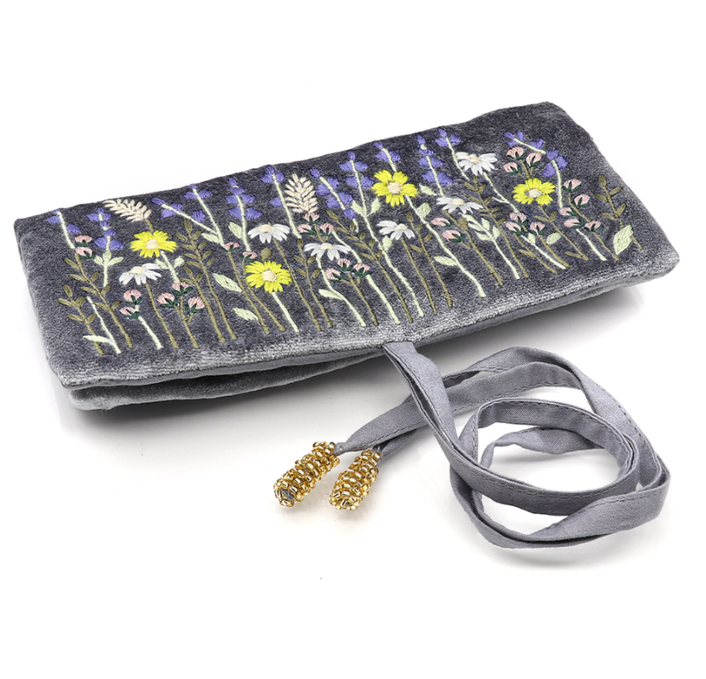 Embroidered lavendar Jewellery Roll - ALL ITEMS - Scotland