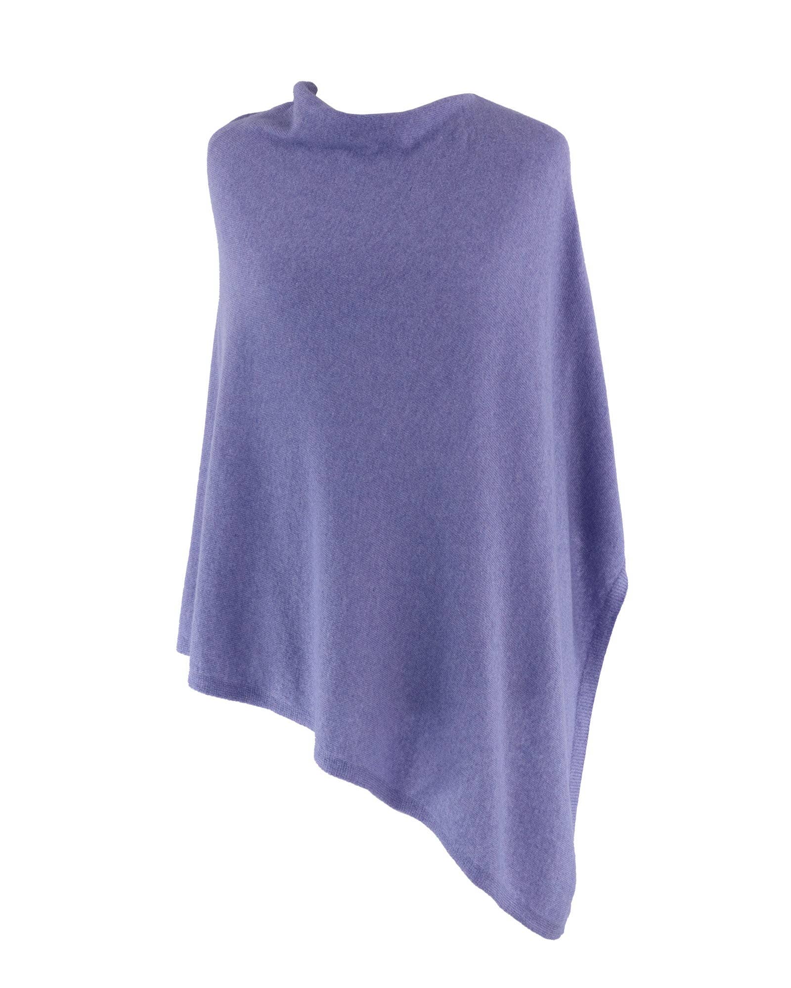 Classic Cashmere Blend Poncho: Lilac