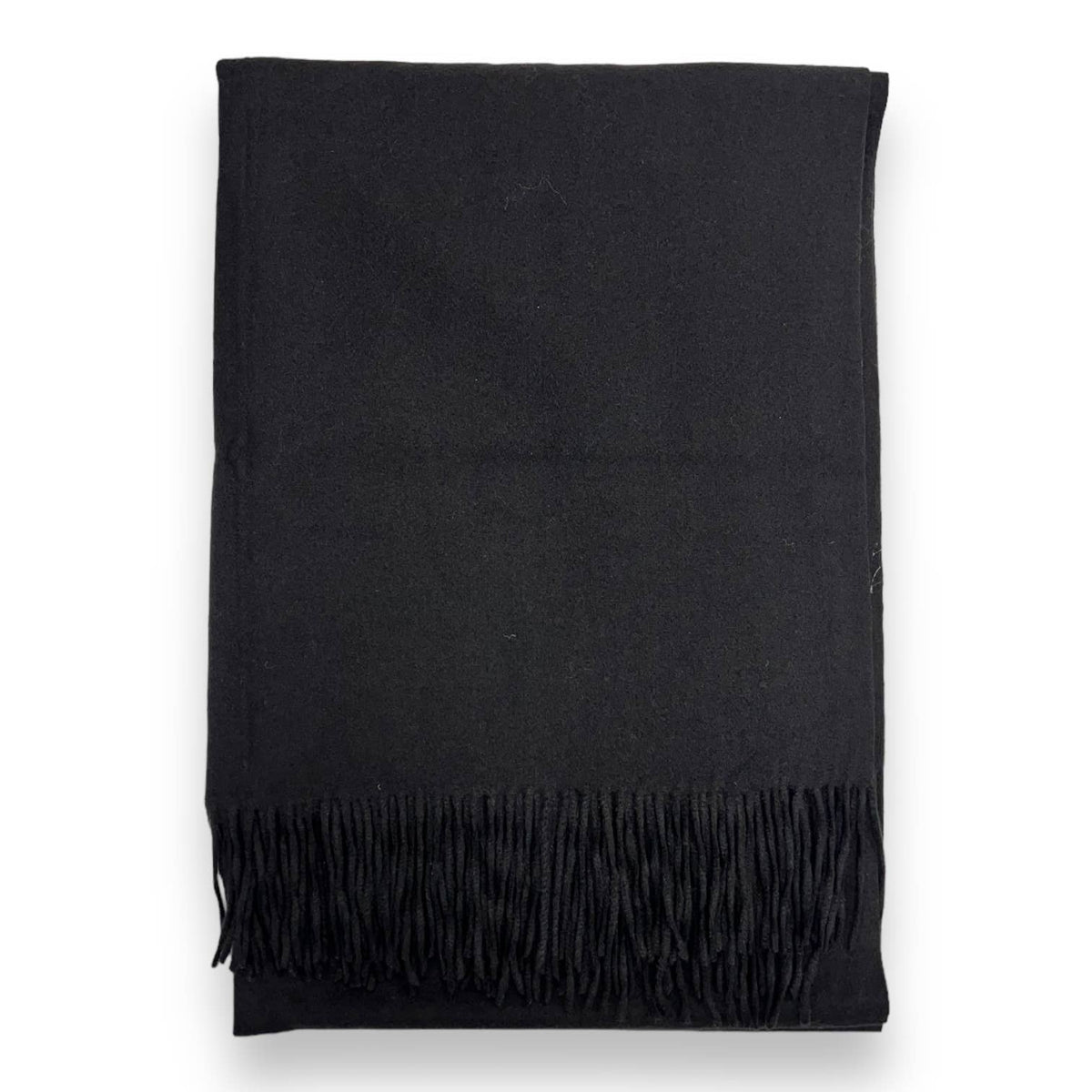 Classic Plain wool Blend with Tassels  300 gr + : Navy