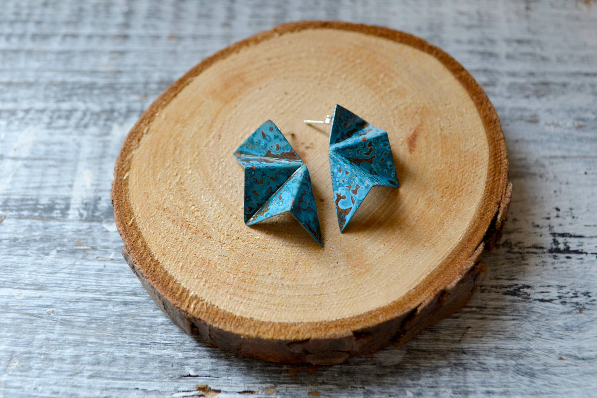 Origami Stud Earrings: Design 1