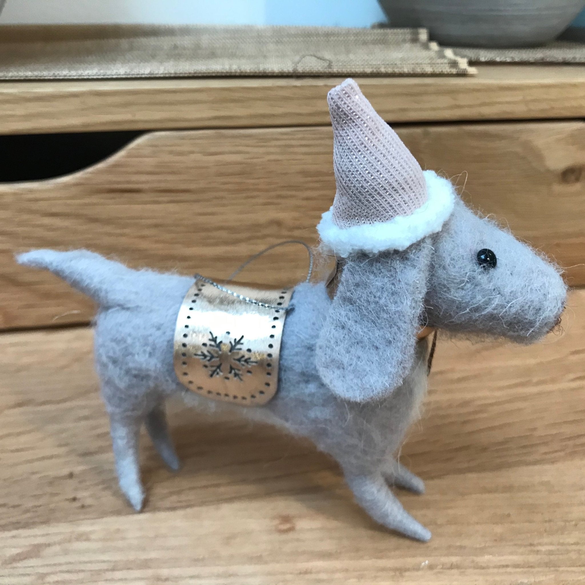 Felt Hanging Dog - The Nancy Smillie Shop - Art, Jewellery & Designer Gifts Glasgow