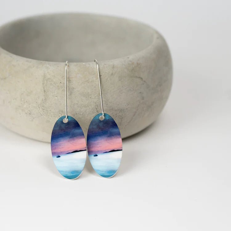 Fishing The Little Minch Earrings - The Nancy Smillie Shop - Art, Jewellery & Designer Gifts Glasgow