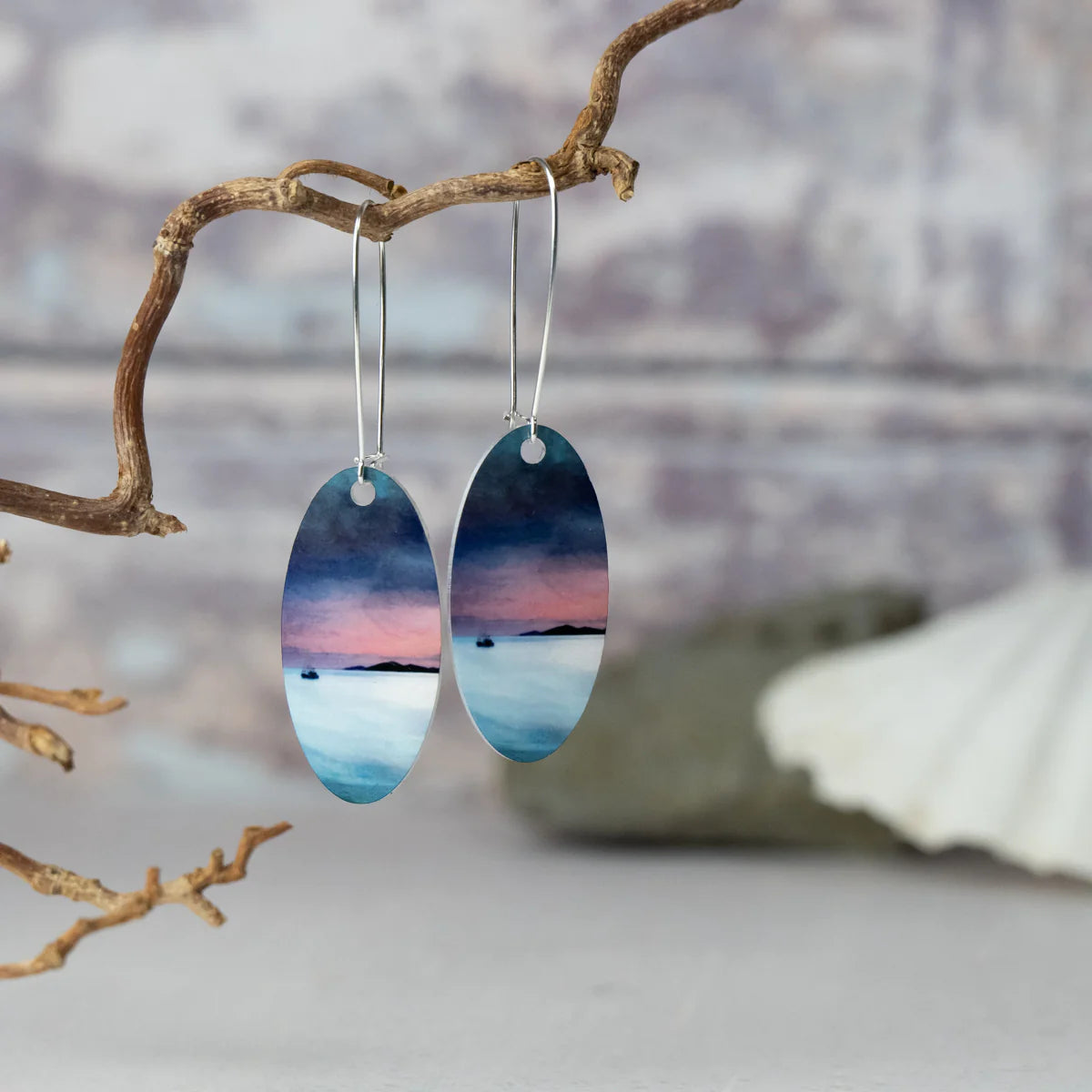 Fishing the Minch Earrings - The Nancy Smillie Shop - Art, Jewellery & Designer Gifts Glasgow