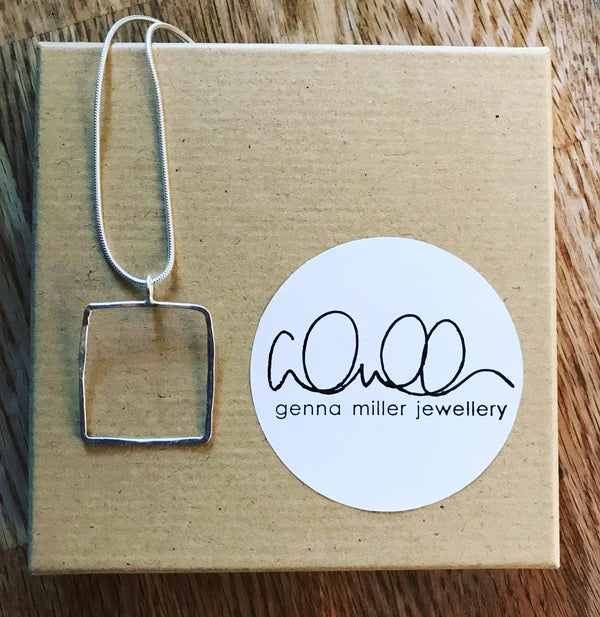 Fixed Outline Square Necklace | The Nancy Smillie Shop - Art, Jewellery & Designer Gifts Glasgow Scotland
