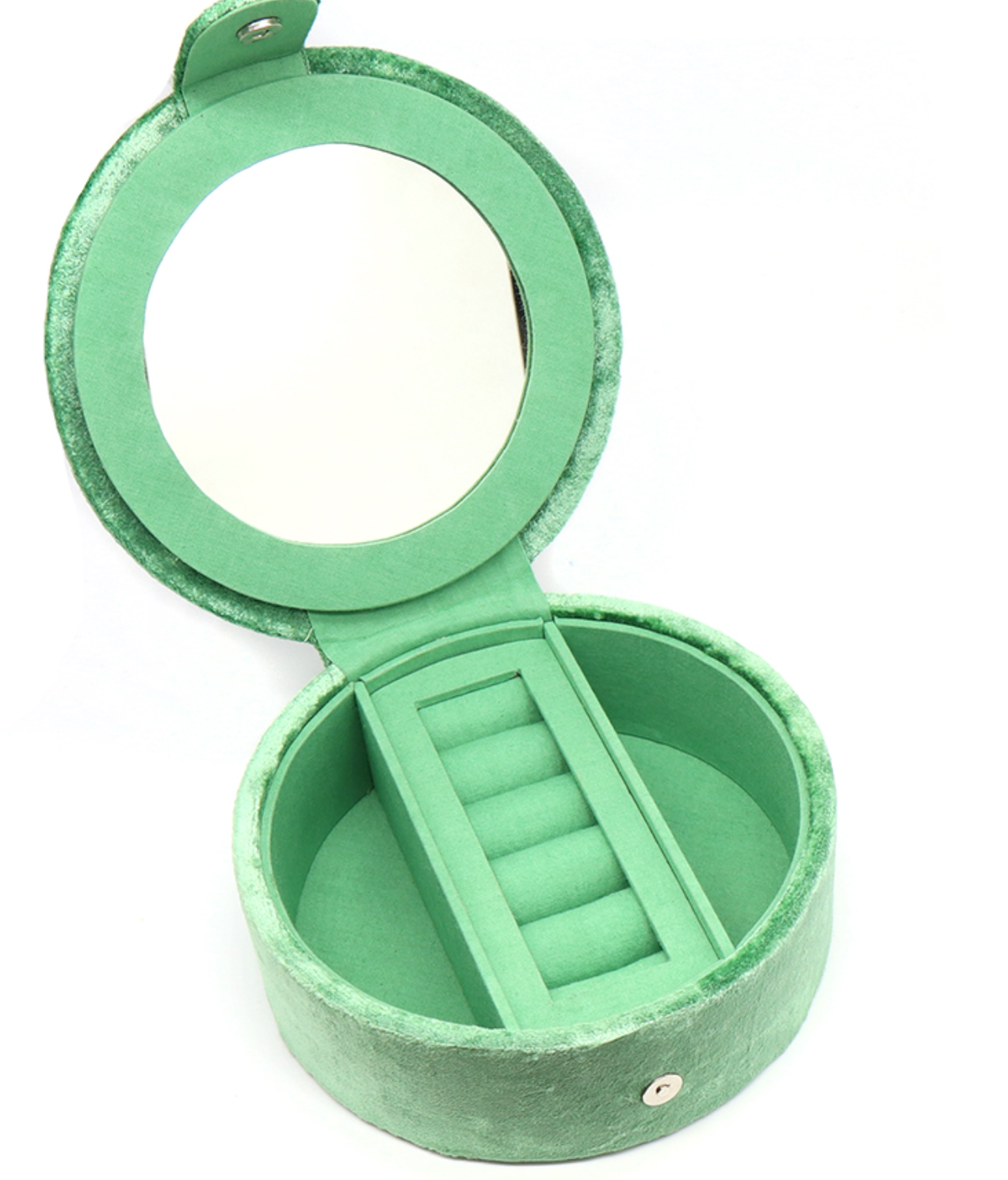 Floral & Badger Embroidered Round Jewellery Box - Scotland