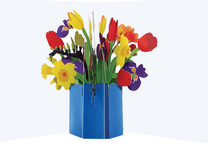 Flower Bouquet Pop Up Card - The Nancy Smillie Shop - Art, Jewellery & Designer Gifts Glasgow