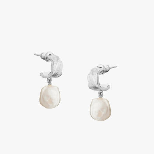 Freshwater Pearl Earrings Silver - The Nancy Smillie Shop - Art, Jewellery & Designer Gifts Glasgow
