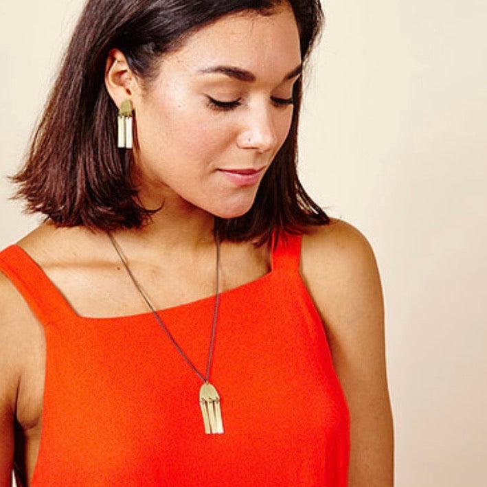 Fringe Rounded Pendant - The Nancy Smillie Shop - Art, Jewellery & Designer Gifts Glasgow