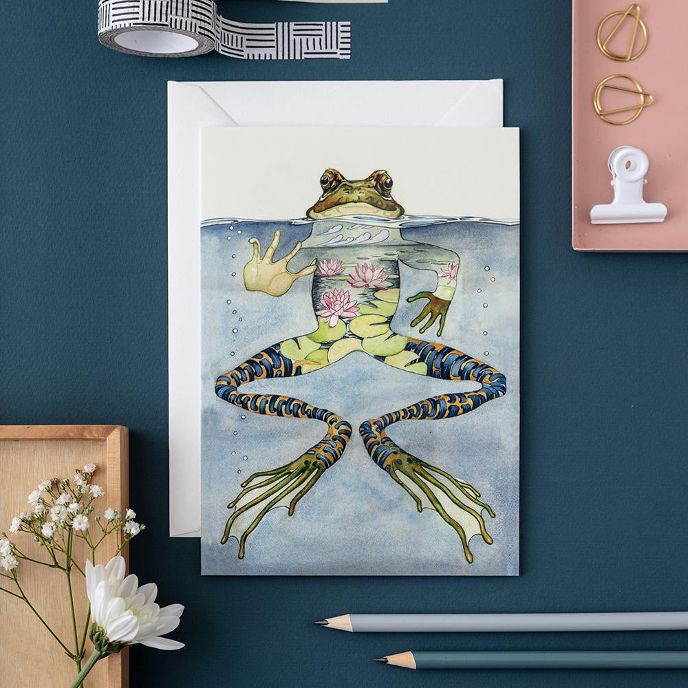 Frog Card - The Nancy Smillie Shop - Art, Jewellery & Designer Gifts Glasgow