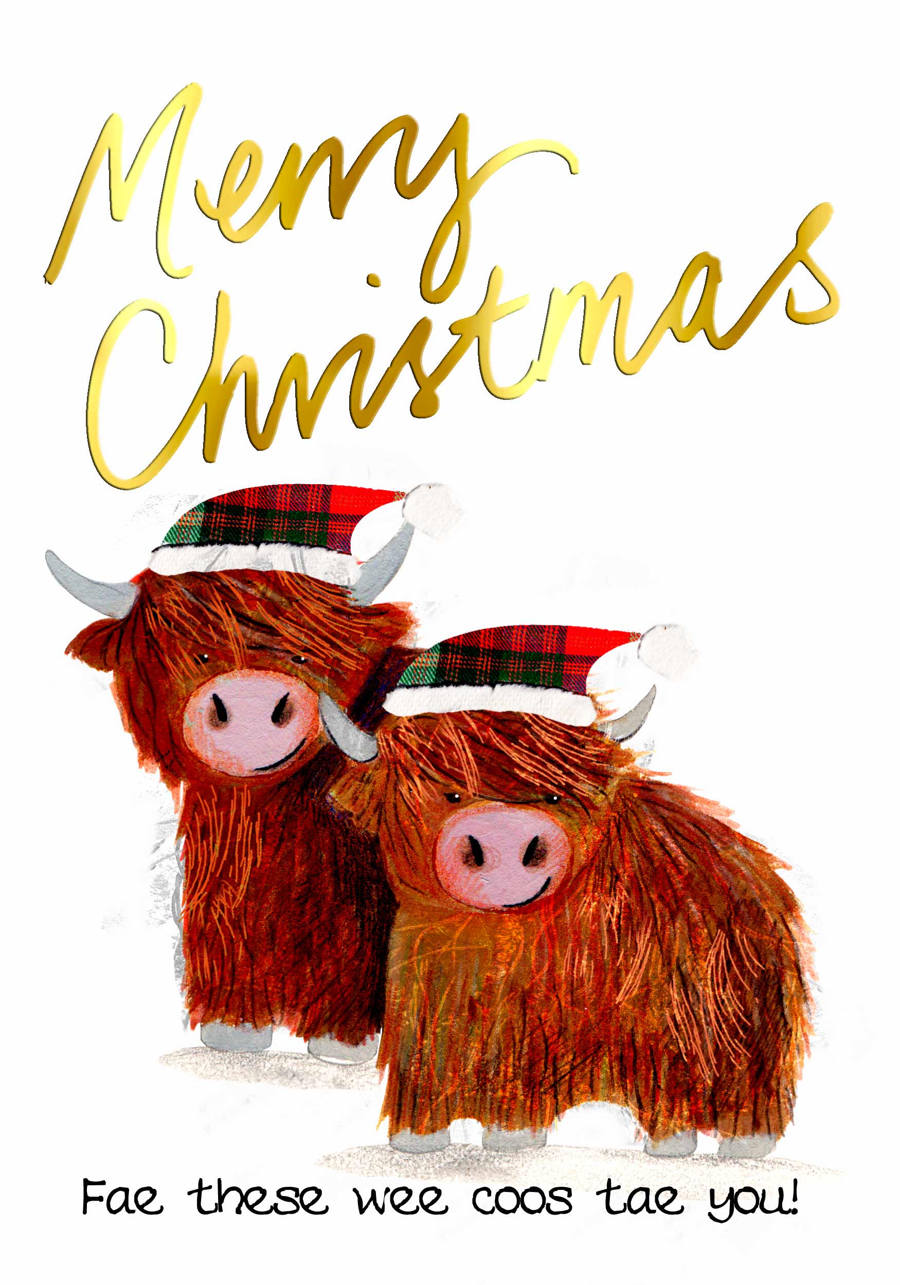 From These Wee Coos To You! Merry Christmas | The Nancy Smillie Shop - Art, Jewellery & Designer Gifts Glasgow Scotland