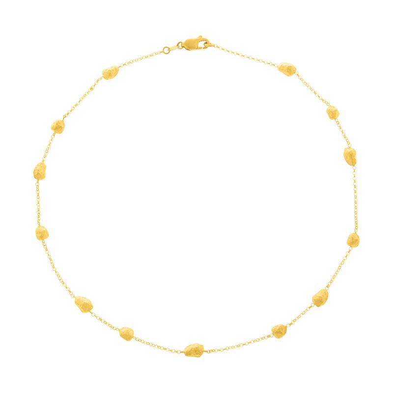 Satin Gold Chain Silver Bracelet