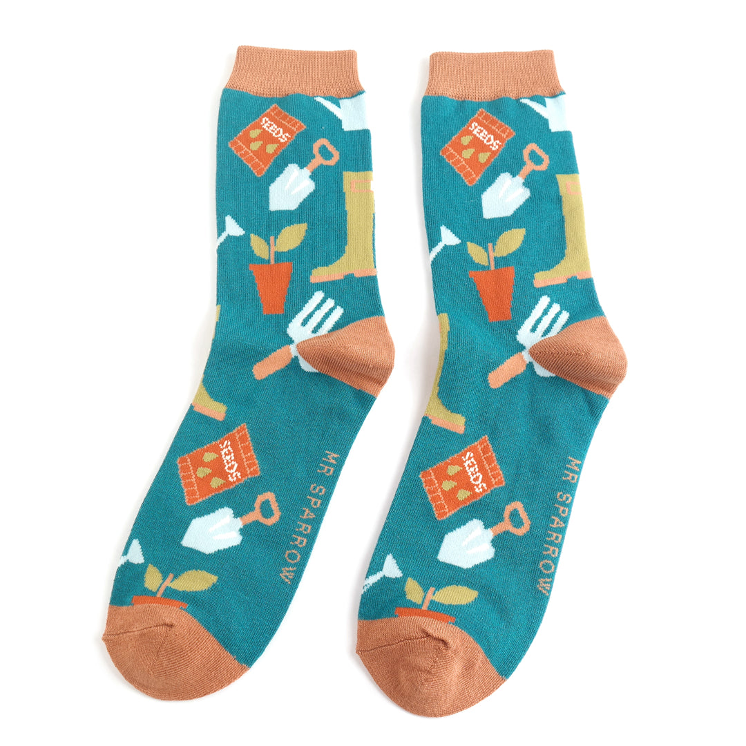 Gardening gear teal socks - Father’s Day - Scotland