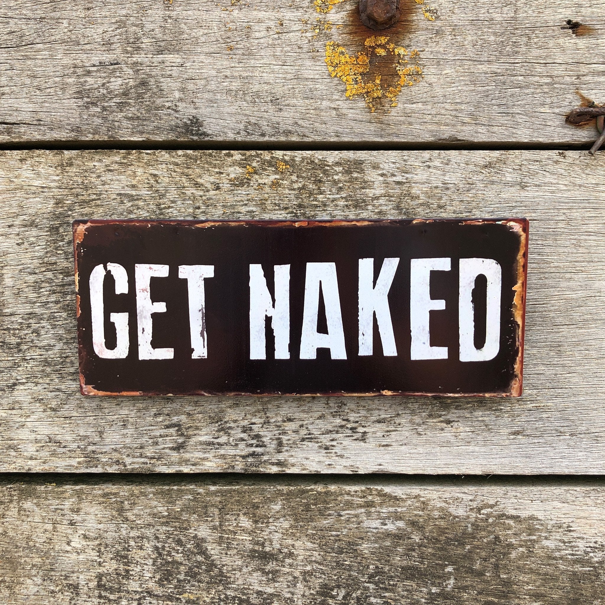 'Get Naked' Sign - The Nancy Smillie Shop - Art, Jewellery & Designer Gifts Glasgow