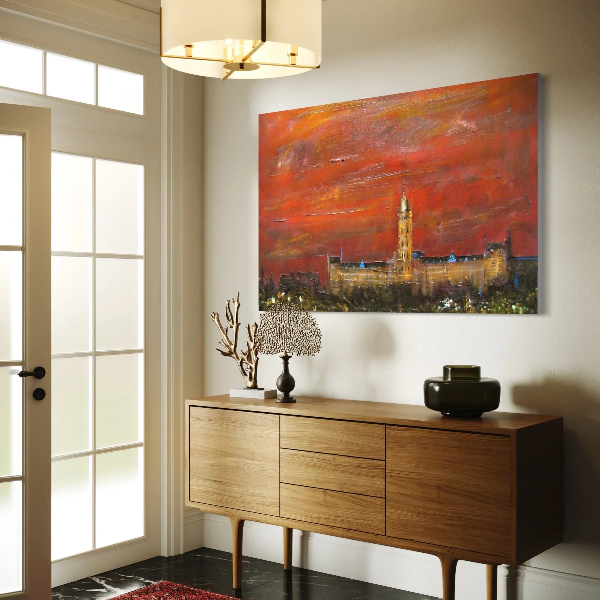 Glasgow University Dusk  | Statement Interior Wall Art from Scotland