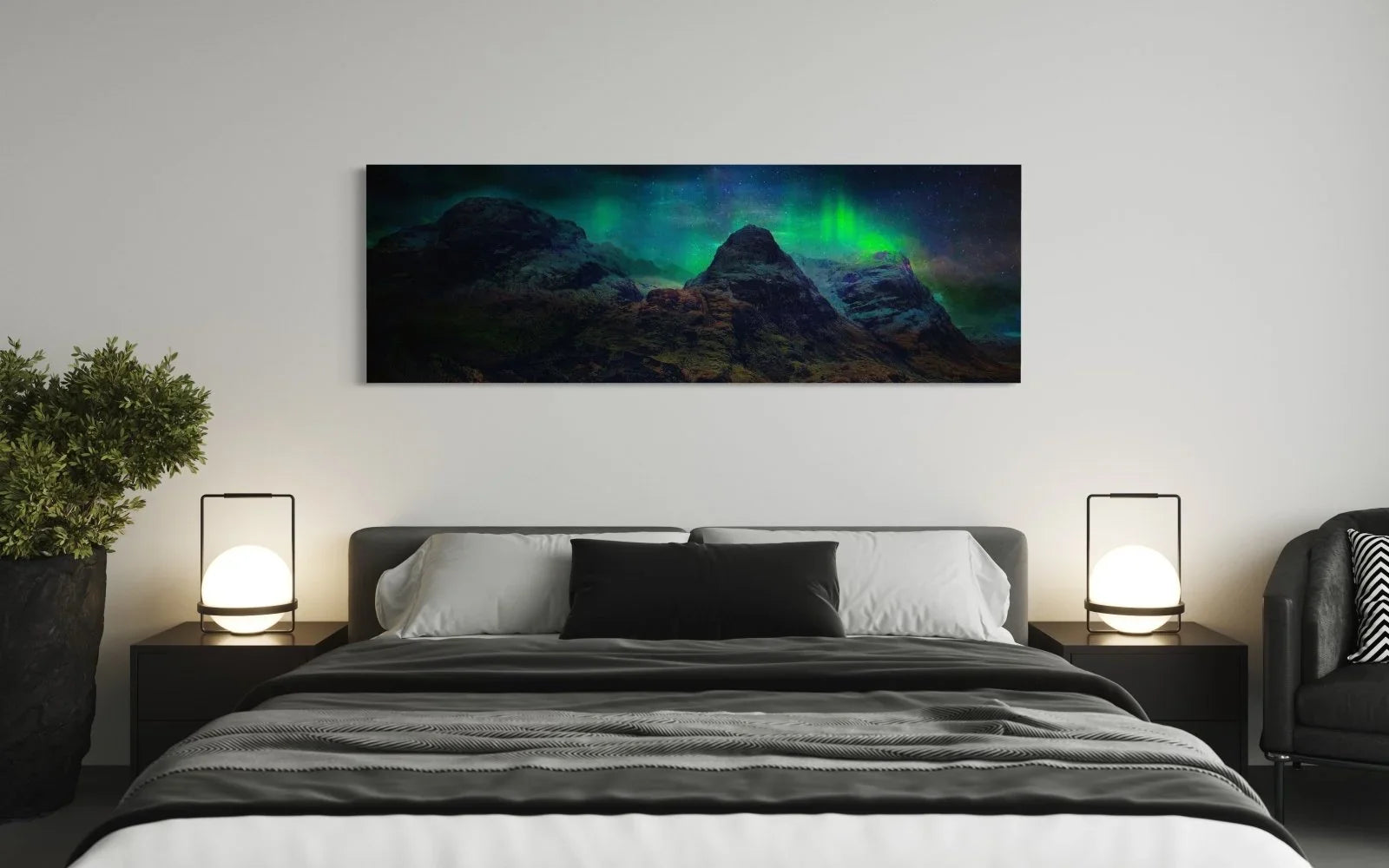 Glencoe Northern Lights  | Statement Interior Wall Art from Scotland