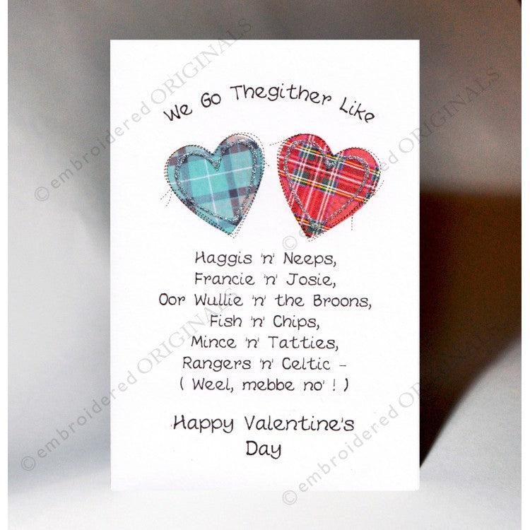 Go Thegither Haggis Valentine Card - The Nancy Smillie Shop - Art, Jewellery & Designer Gifts Glasgow