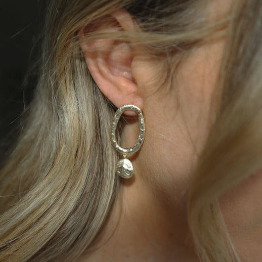 Gold Awe Earrings - The Nancy Smillie Shop - Art, Jewellery & Designer Gifts Glasgow