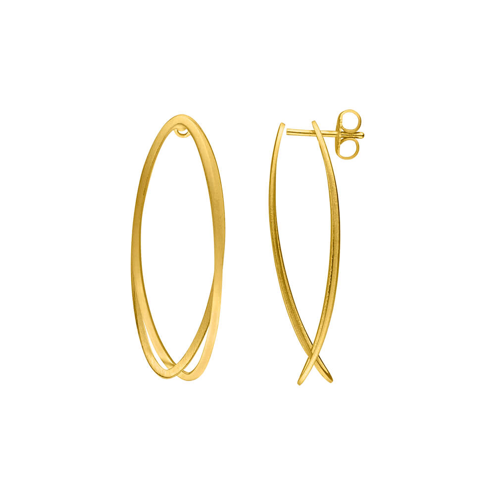 Gold Bifold Earrings - The Nancy Smillie Shop - Art, Jewellery & Designer Gifts Glasgow