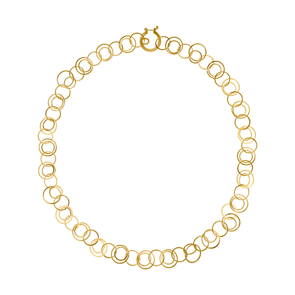 Gold Circle Link Necklace - The Nancy Smillie Shop - Art, Jewellery & Designer Gifts Glasgow