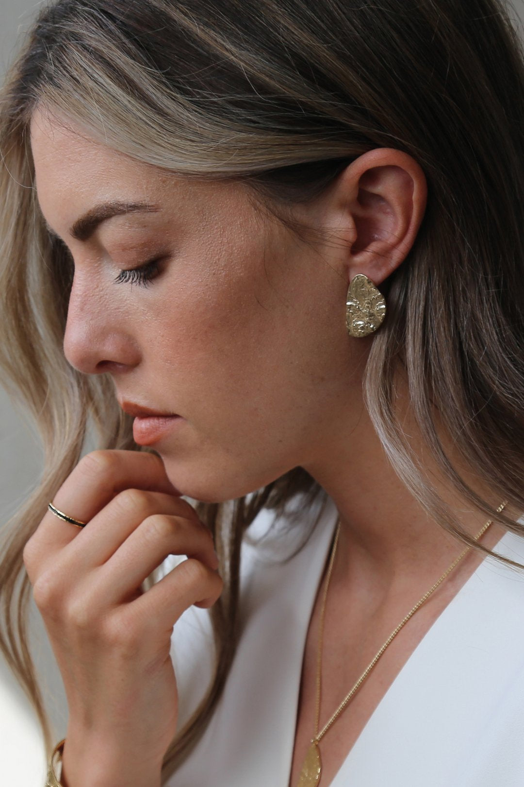 Gold Cloud Earrings - The Nancy Smillie Shop - Art, Jewellery & Designer Gifts Glasgow