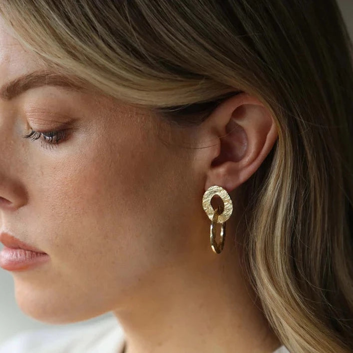 Gold Fall Earrings - The Nancy Smillie Shop - Art, Jewellery & Designer Gifts Glasgow