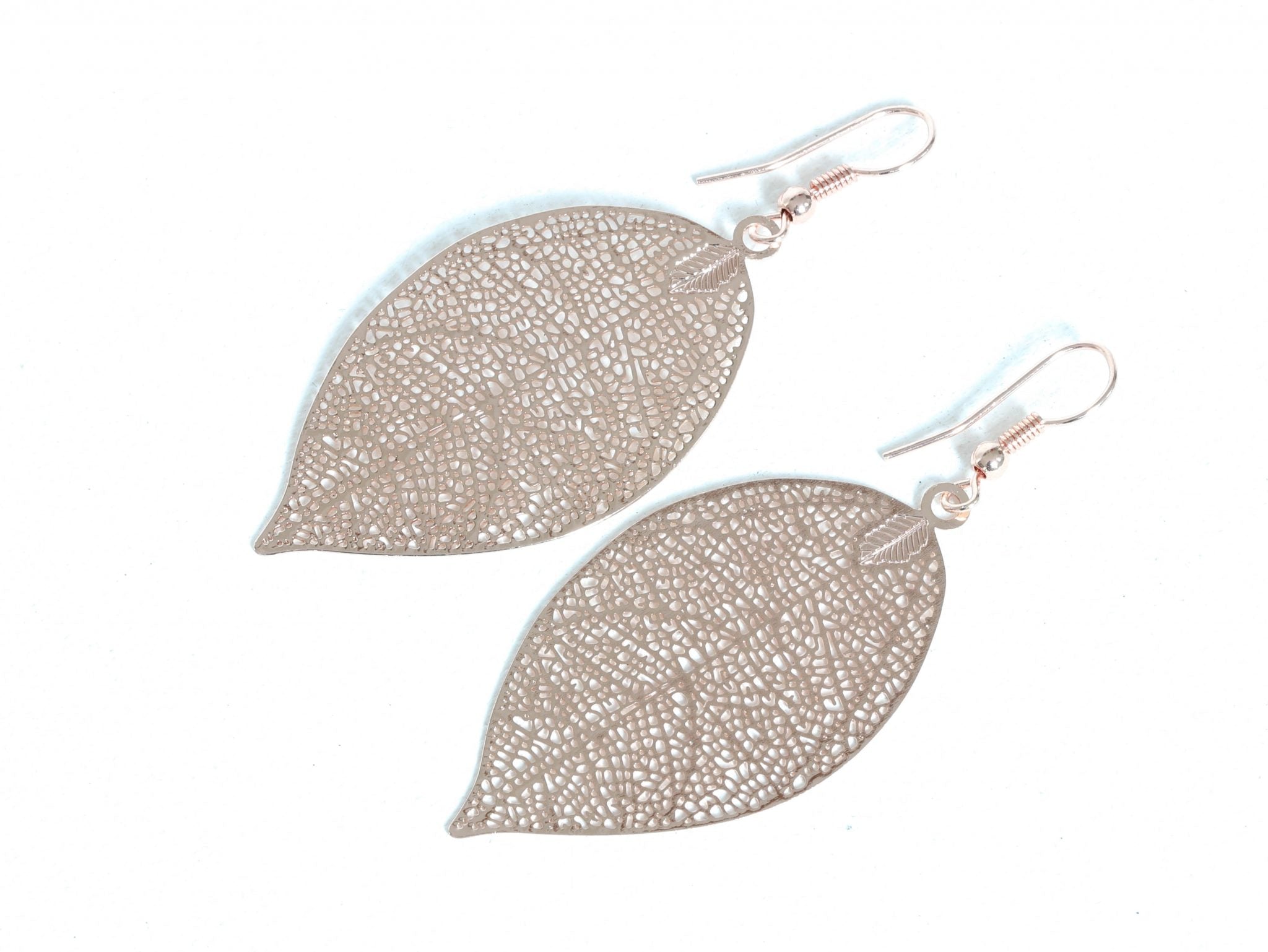Gold Filigree Leaf Earrings - The Nancy Smillie Shop - Art, Jewellery & Designer Gifts Glasgow