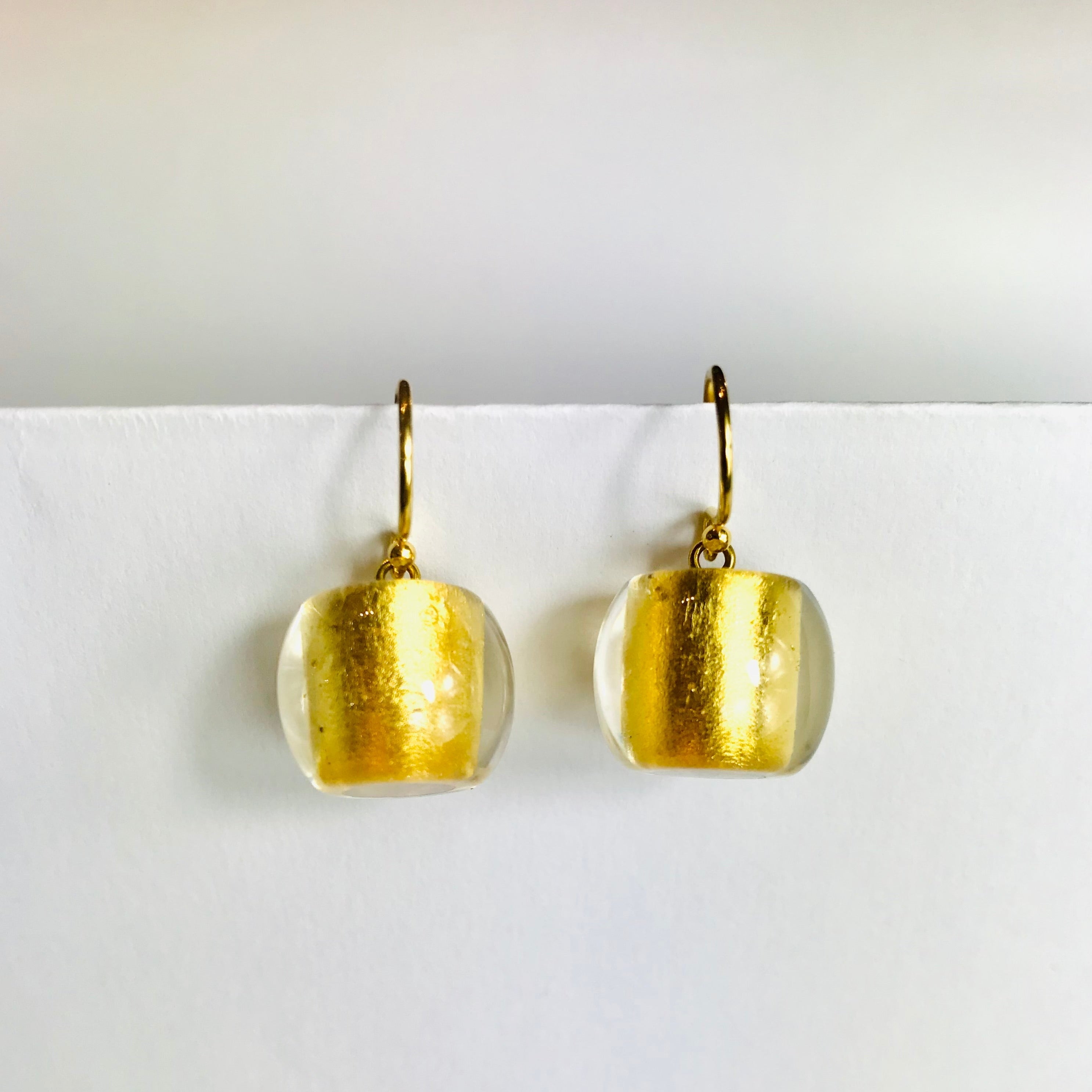 Gold Foil Earrings - The Nancy Smillie Shop - Art, Jewellery & Designer Gifts Glasgow