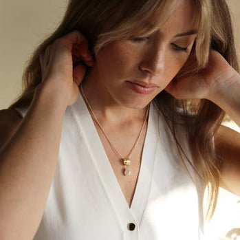 Gold Freshwater Pearl Necklace - The Nancy Smillie Shop - Art, Jewellery & Designer Gifts Glasgow