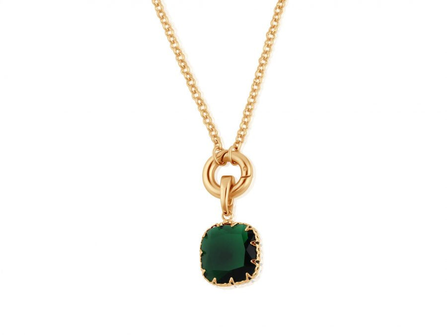 Gold Green Aura Necklace - The Nancy Smillie Shop - Art, Jewellery & Designer Gifts Glasgow