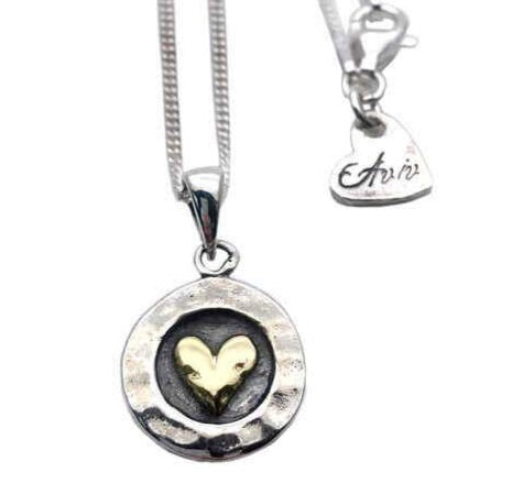Gold Heart Circle Pendant - The Nancy Smillie Shop - Art, Jewellery & Designer Gifts Glasgow