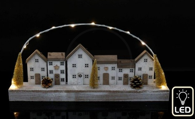 Gold LED House Ornament - The Nancy Smillie Shop - Art, Jewellery & Designer Gifts Glasgow