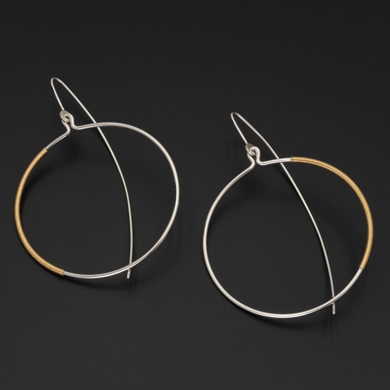 Gold Plated and Silver Hoop Earrings - The Nancy Smillie Shop - Art, Jewellery & Designer Gifts Glasgow