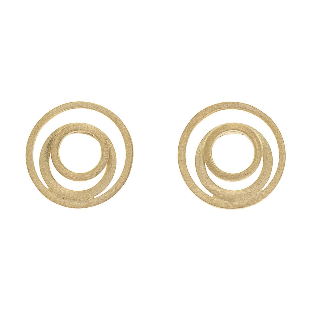 Gold Plated Open Circle Studs - The Nancy Smillie Shop - Art, Jewellery & Designer Gifts Glasgow