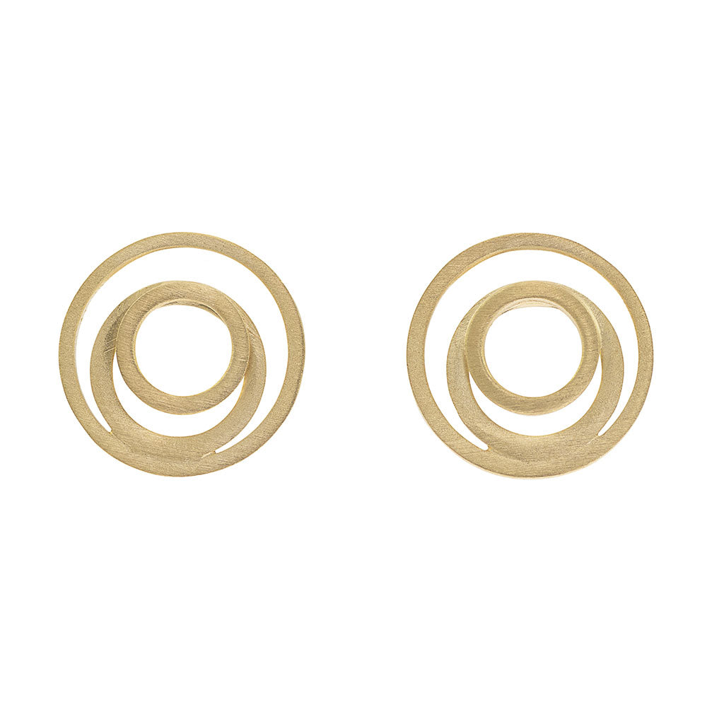 Gold Plated Open Circle Studs - The Nancy Smillie Shop - Art, Jewellery & Designer Gifts Glasgow
