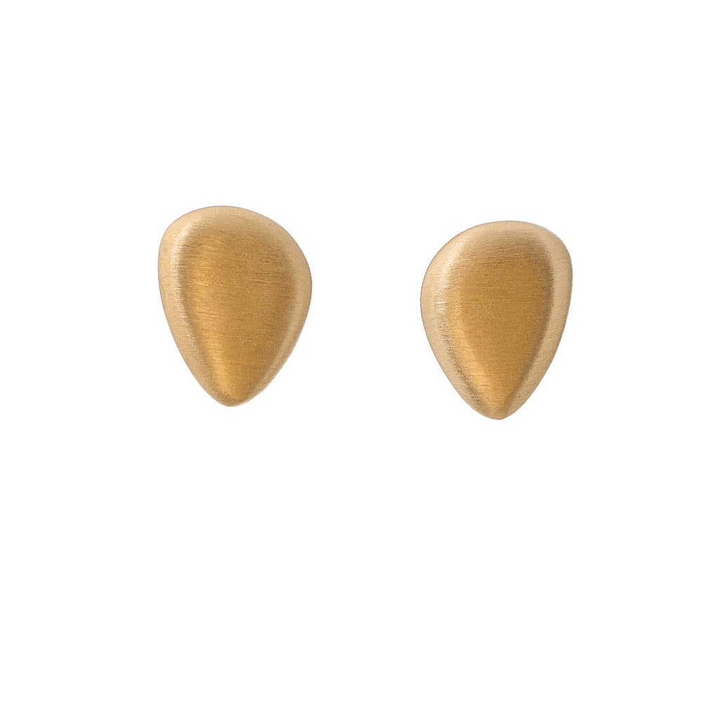 Gold Plated Pebble Studs - The Nancy Smillie Shop - Art, Jewellery & Designer Gifts Glasgow