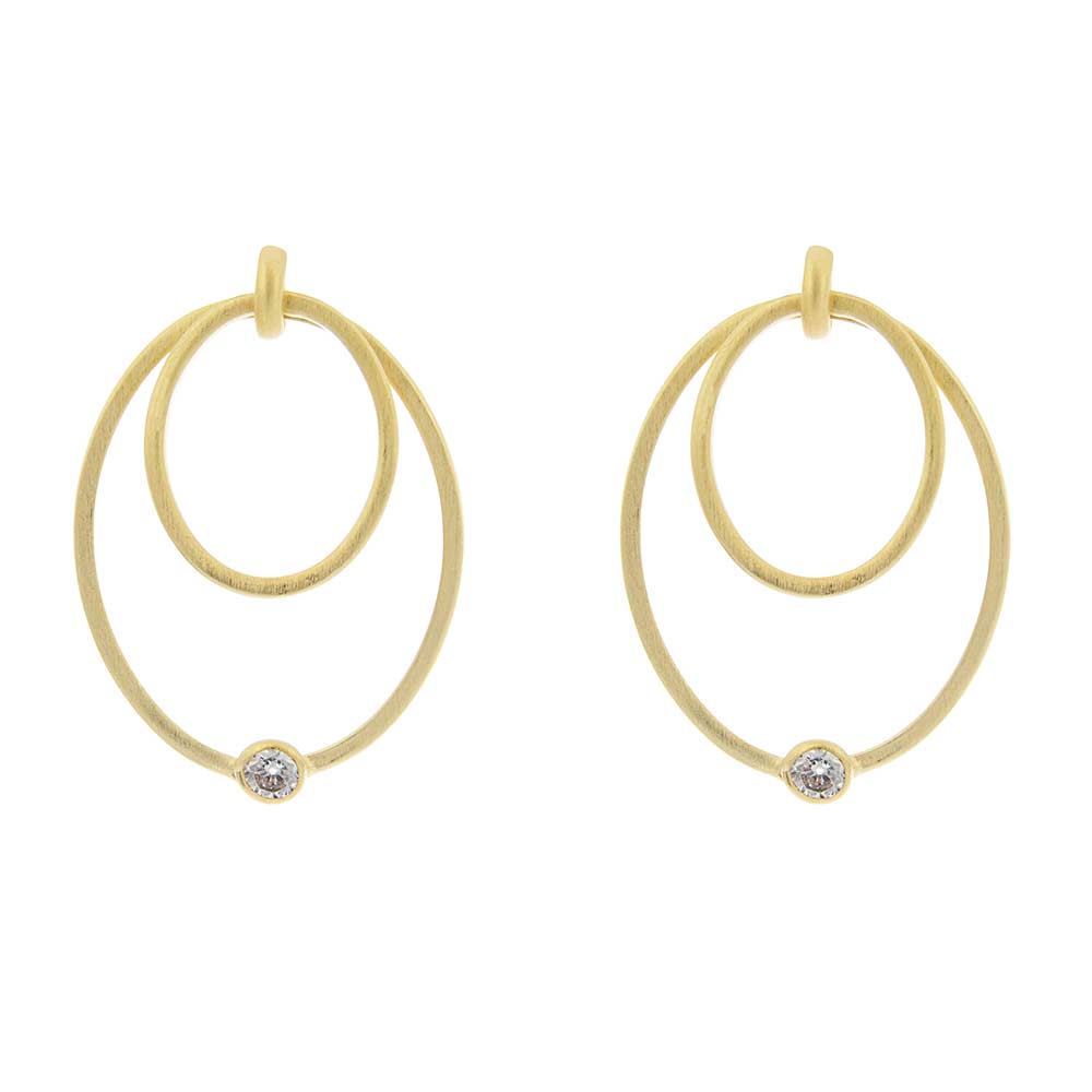Gold Satin Earrings - The Nancy Smillie Shop - Art, Jewellery & Designer Gifts Glasgow