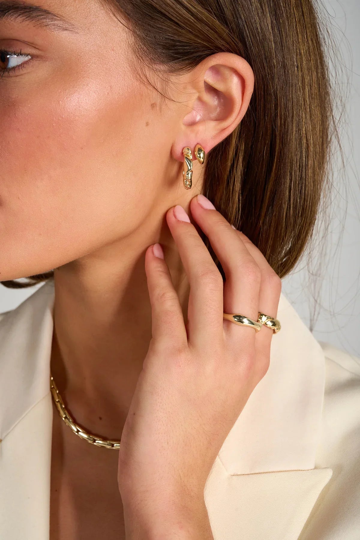 Gold Serenity Earrings - Jewellery - Scotland