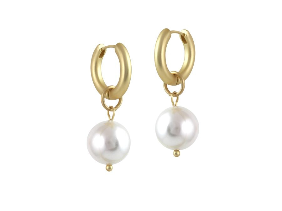 Gold Soraya Pearl Earrings - The Nancy Smillie Shop - Art, Jewellery & Designer Gifts Glasgow