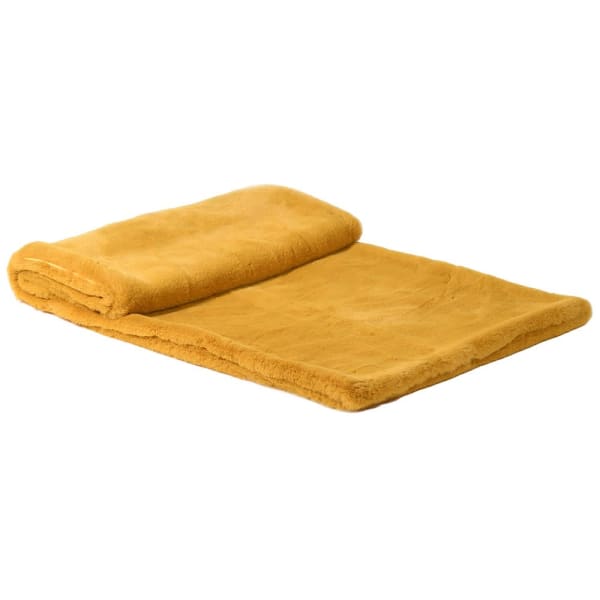 Golden Faux Fur Throw - The Nancy Smillie Shop - Art, Jewellery & Designer Gifts Glasgow
